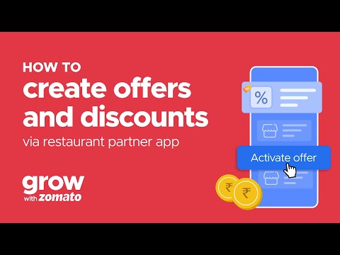 How to create Offers and discounts via Restaurant Partner App | Grow With Zomato