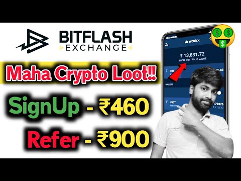 Bitflash Hug Crypto Loot🔥 Signup ₹460💥Per Refer ₹900 Instant Payment | New Crypto Loot Offer 🤑🤑