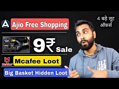 Ajio FREE Shopping Big LOOT | Droom Rs.9 Car Neck Pillow Sale | Big basket Hidden LOOT | Mcafee LOOT