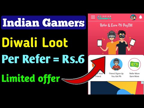 Diwali Loot Offer | Per Refer Rs.6 | IndianGamers Website Earn Money