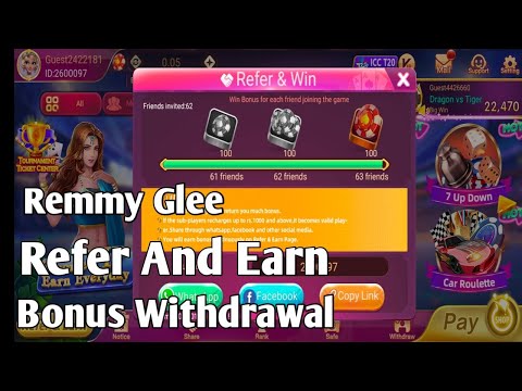 Rummy Glee Refer And Earn Money Real Cash | Rummy Glee गेम खेल कर पैसा कैसे कमाए | Rummy Glee