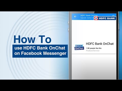 Use HDFC Bank OnChat on Facebook Messenger
