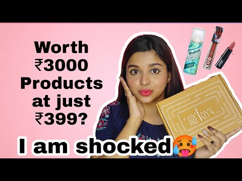 I tried Trykiya box of ₹399 &amp; omg || How to get ₹3000 Makeup products at just ₹399? || Shilpa Kar