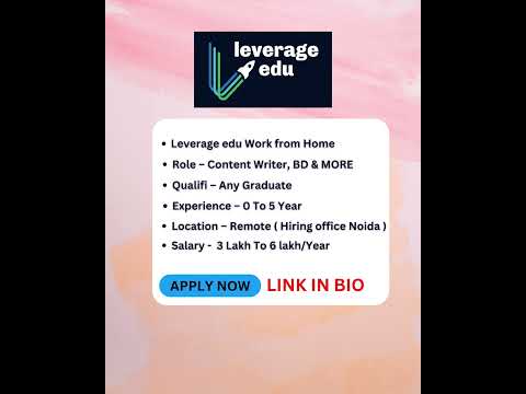 Leverage Edu | Work from Home | #leverageedu