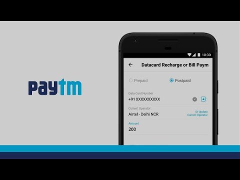 How to Recharge your Data Card using Paytm?