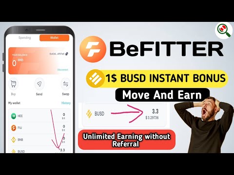 BeFITTER||1$ Instant BUSD Move &amp; Earn||Unlimited Earning Without referral||AirdropSpotter