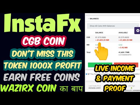 Instafx new Exchange | CBG COIN, INSTAFX 1000X profit | Earn free coins | sign up bonus 50 coins |