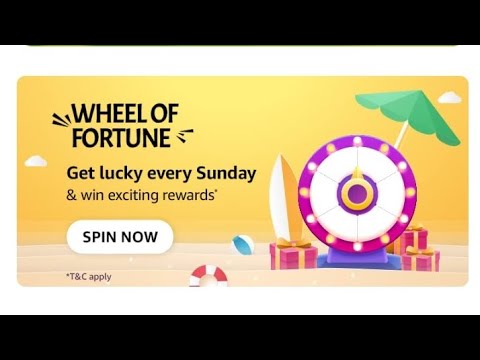 Amazon Wheel of Fortune | Sunday | 10 September 2023 | ₹75000 | ₹5000 | ₹100 | ₹50 ₹20 Today Answer
