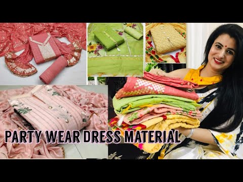 Affordable Dress Material Haul | Utsav Fashion | Chanderi Silk, Embroidered Unstitched Suit Review