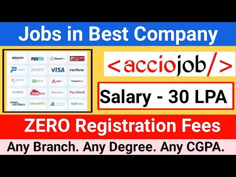 🎯 Acciojob | Register and Get Best Jobs With Salary-30 LPA | Zero Fees | Best Company for Jobs |