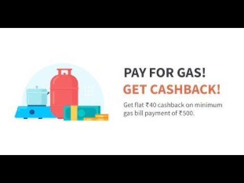 40 Rs cashback offer on gas bill