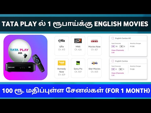 Tata Play Afternoon Jingalala Offer (English Combo Movies Pack ₹1 for the 1st month) | Tamil TV Info