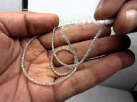 natural diamond beads necklace strand gemone diamonds