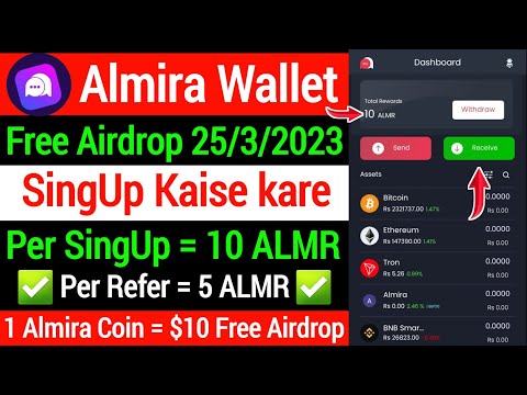 🔥Almira Wallet Free Airdrop | Almira Wallet Me SingUp Kaise Kare | 1 ALMR Coin = $10 | Binance List