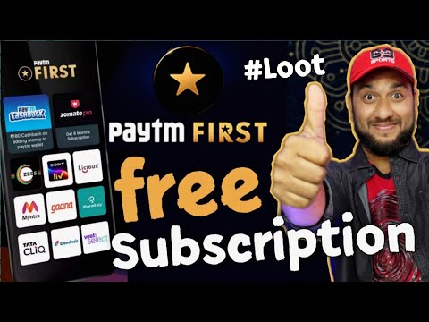 FREE Paytm First Subscription Offer, Free Paytm First membership, Paytm first free Cashback points