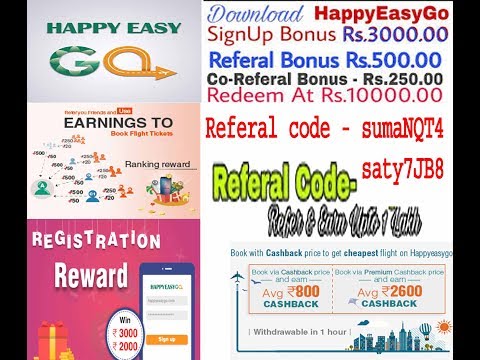 HappyEasyGo app registering I won 3000 par Referral 500 RS Everyday india bengli