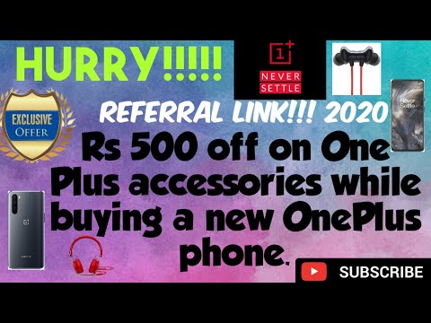 OnePlus Referral Code! Rs 500 Off on accessories! Oneplus voucher! OnePlus Token! OnePlus Coupon