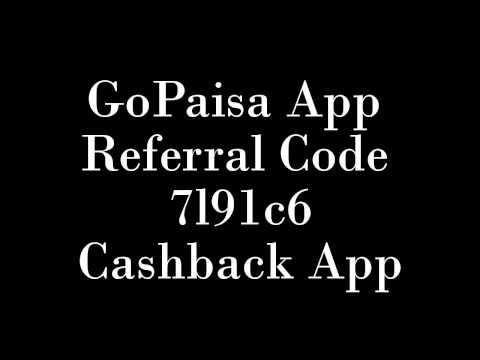 GoPaisa App Referral Code (7l91c6) GoPaisa is Cashback App for India