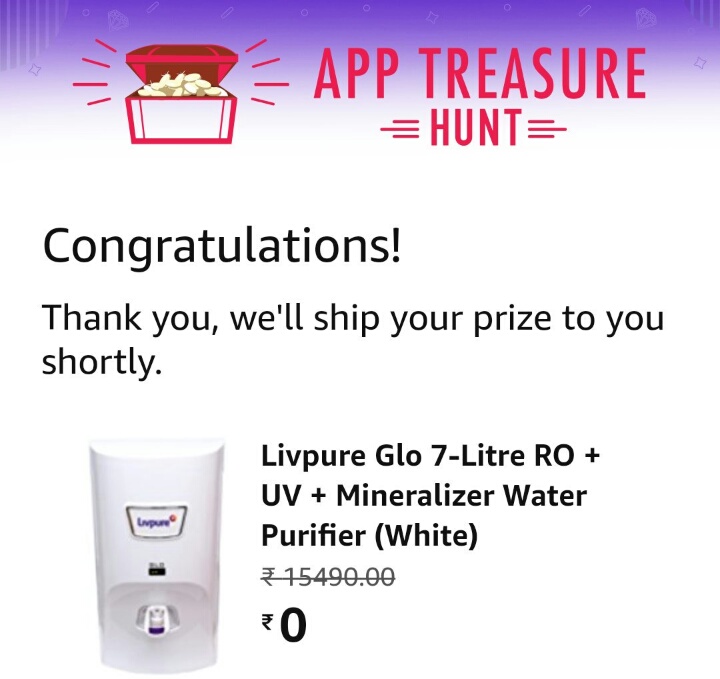 Amazon App Treasure Hunt Proof