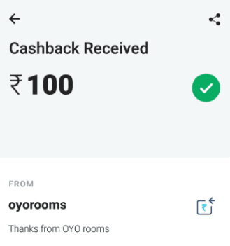 oyo cashback