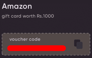 Cred App Amazon Voucher