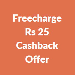 Freecharge 25 Cashback Offer