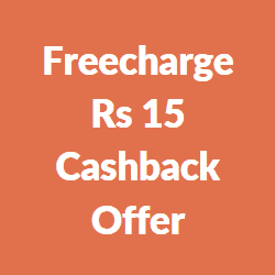 Freecharge 15 Cashback