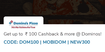 Mobikwik Dominos Coupon