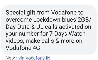 Vodafone Free 2GB Data