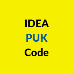 Idea PUK Code