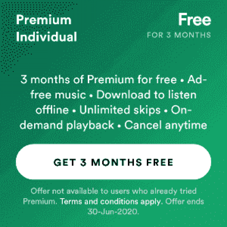 3 months free spotify premium