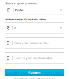 Redeem Paytm Cash