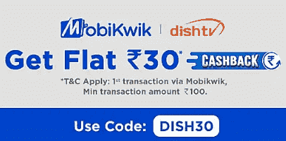 Mobikwik Dish tv Recharge Offer