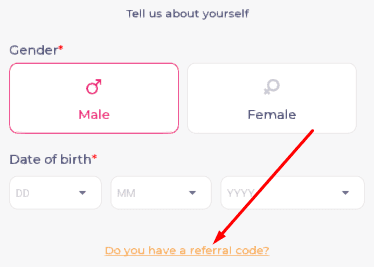 Enter Referral Code