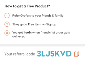 Grofers Referral Codes