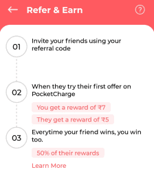 Pocket Charge Refer and Earn