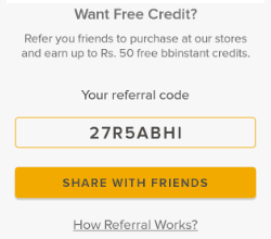 BB Instant Referral Codes