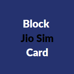 Block Jio SIM