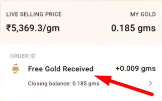 India gold rewards