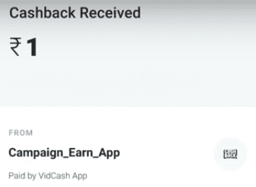 Vidcash payment