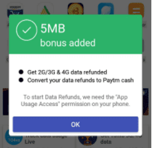 Data Back bonus