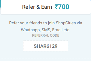 shopclues refer code