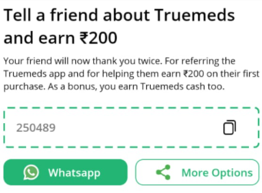 Truemeds refer and earn