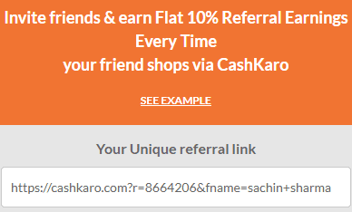 cashkaro referral link