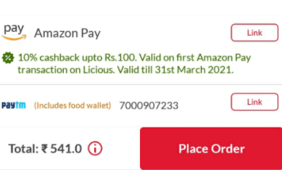 licious amazon pay