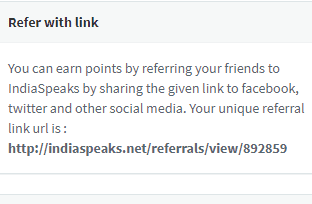 India speaks referral link