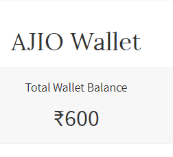 ajio wallet balance