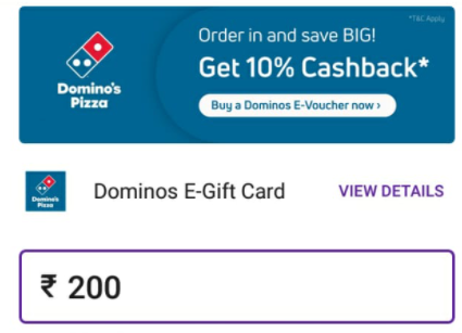 dominos payment