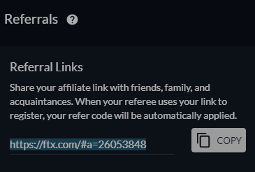 FTX referrals link