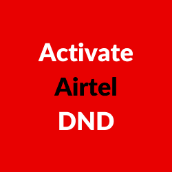 Activate Airtel DND